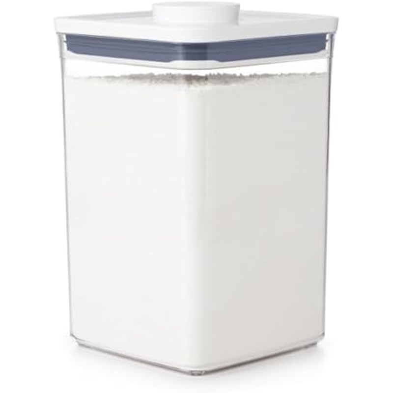 OXO Good Grips POP Container – Airtight Food Storage – Big Square Medium 4.4 Qt Ideal for 5lbs of flour or sugar