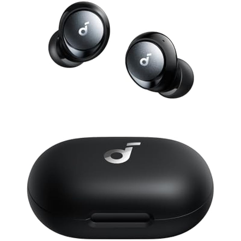 Soundcore by Anker Space A40 Auto-Adjustable Active Noise Cancelling Wireless Earbuds, Reduce Noise by Up to 98%, 50H Playtime, Comfortable Fit, Hi-Res Sound, App Customization, Wireless Charge