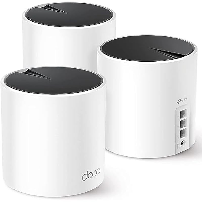 TP-Link Deco AX3000 WiFi 6 Mesh System(Deco X55) – Covers up to 6500 Sq.Ft. , Replaces Wireless Router and Extender, 3 Gigabit ports per unit, supports Ethernet Backhaul (3-pack)