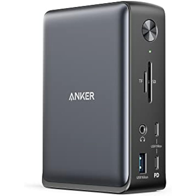 Anker Docking Station, Anker 575 USB-C Docking Station (13-in-1), Triple Display, 4K HDMI, 10 Gbps USB-C and 5 Gbps USB-A Data, 85W Charging for Laptop, 18W Charging for Phone, Ethernet, Audio, SD 3.0