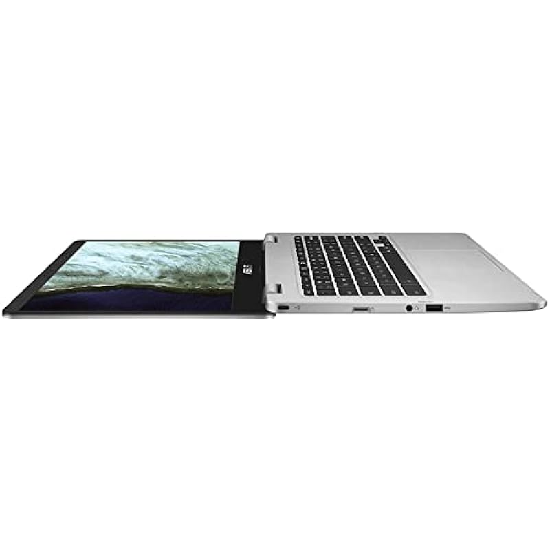 ASUS C423NA Chromebook 14″ HD Laptop (Intel Dual Core Celeron Processor N3350, 4GB DDR4 RAM, 64GB SSD) Webcam, WiFi, Bluetooth, Type-C, Google Chrome OS – Silver (Renewed)