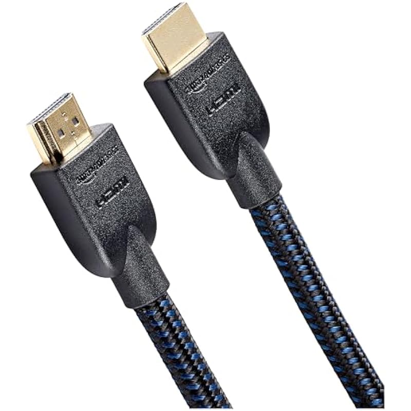 Amazon Basics High-Speed HDMI Cable (18Gbps, 4K/60Hz) – 10 Feet, Nylon-Braided for Television
