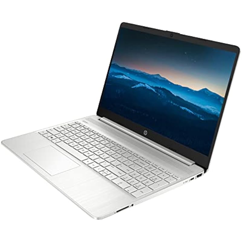 HP 15 Notebook, 15.6″ HD Screen Laptop, Intel Core i3-1115G4, 32GB DDR4 RAM, 1TB SSD, Webcam, HDMI, Wi-Fi, Windows 11 Home, Natural Silver