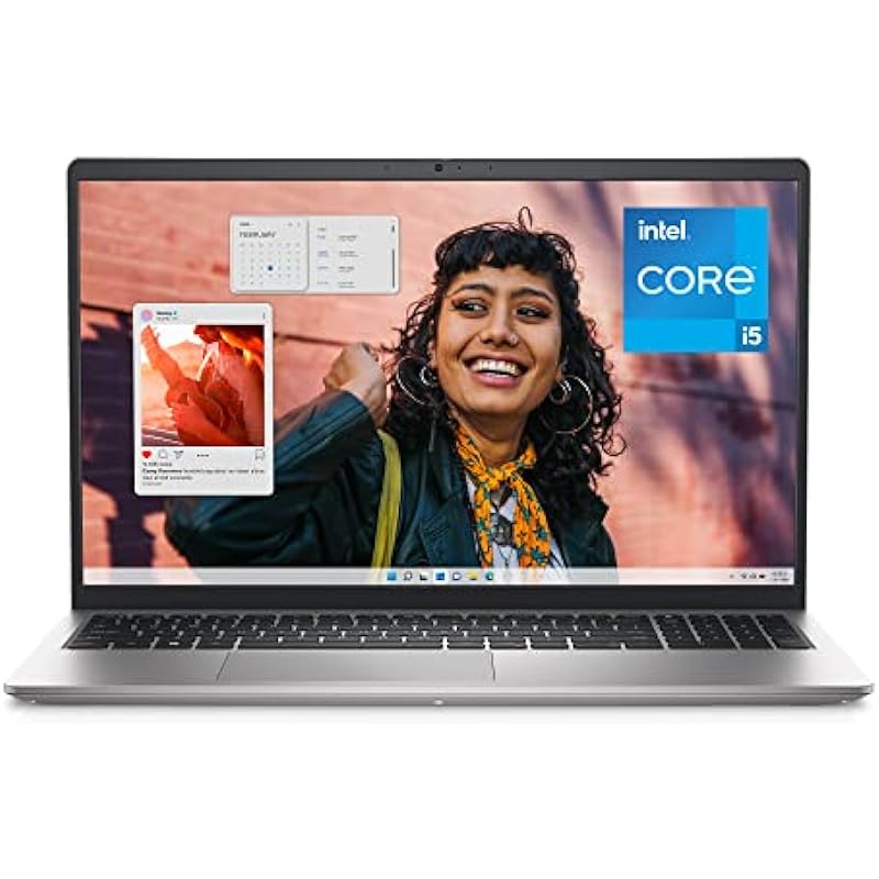 Dell Inspiron 15 3530 Laptop – Intel Core i5-1335U, 15.6-inch FHD 120Hz Display, 16GB DDR4 RAM, 512GB SSD, Intel Iris Xe Graphics, Windows 11 Home, Services Included – Platinum Silver