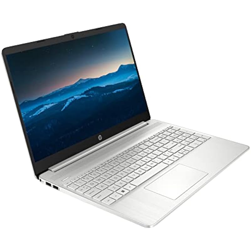 HP 15 Notebook, 15.6″ HD Screen Laptop, Intel Core i3-1115G4, 32GB DDR4 RAM, 1TB SSD, Webcam, HDMI, Wi-Fi, Windows 11 Home, Natural Silver