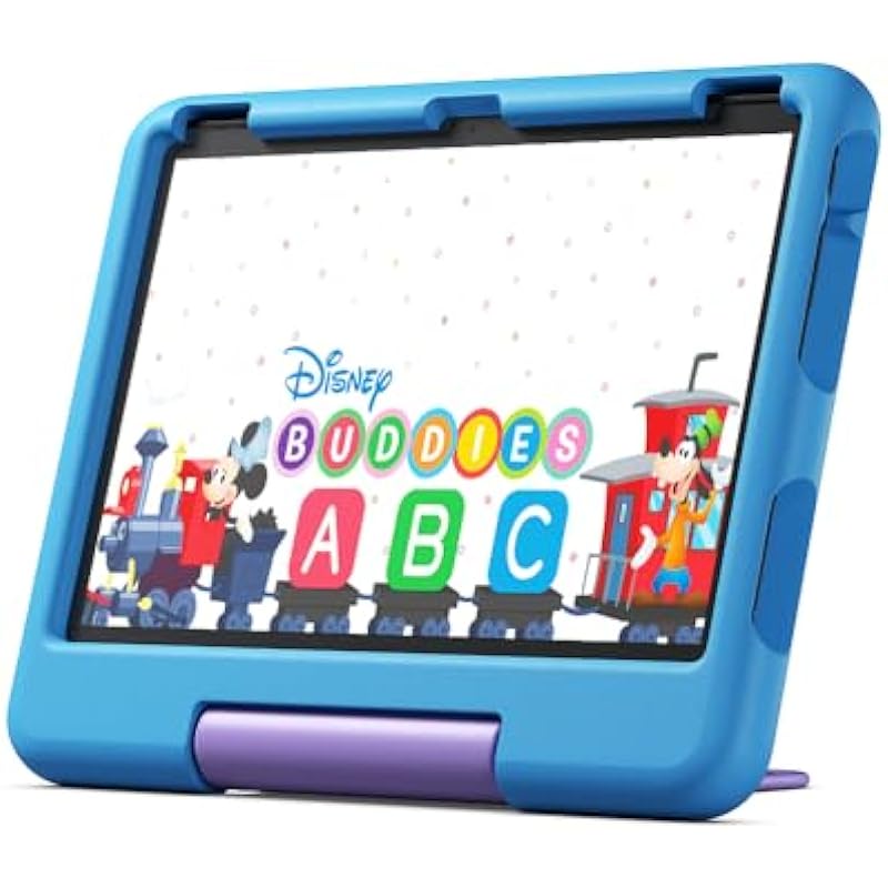 All-new Amazon Fire 10 Kids tablet- 2023, ages 3-7 | Bright 10.1″ HD screen with ad-free content and parental controls included, 13-hr battery, 32 GB, Blue