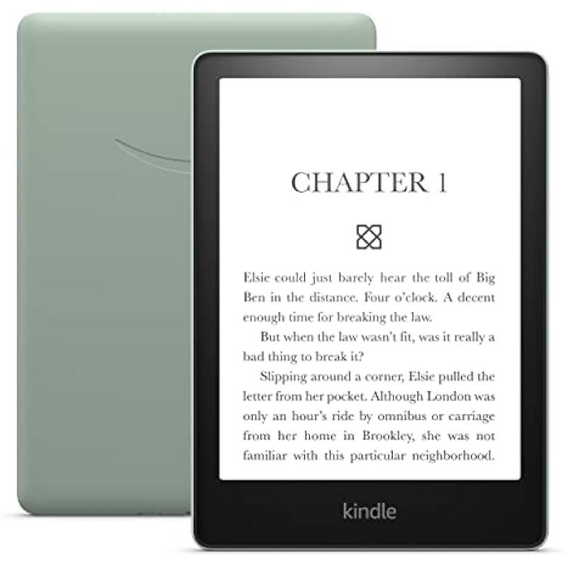 Amazon Kindle Paperwhite (16 GB) – Now with a larger display, adjustable warm light, increased battery life, and faster page turns – Agave Green
