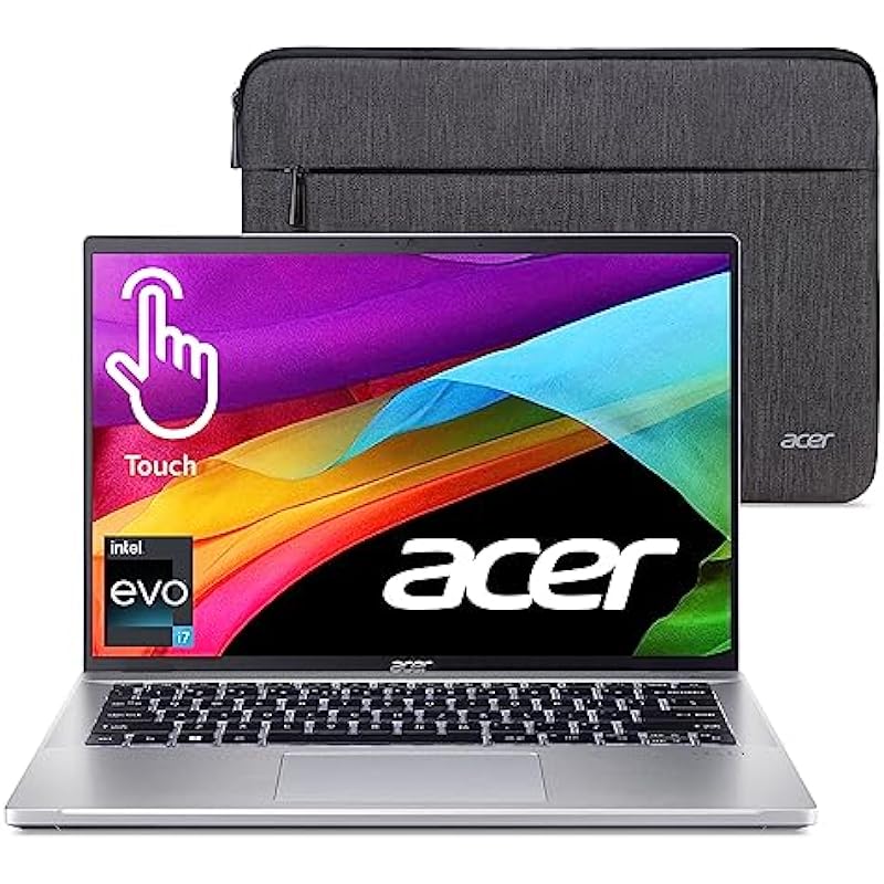 Acer Swift Go Intel Evo Thin & Light Premium Laptop 14″ 1920×1200 100% sRGB Touch Screen Display Intel Core i7-1355U Intel Iris Xe 16GB LPDDR5 512GB Gen 4 SSD SFG14-71T-72QV
