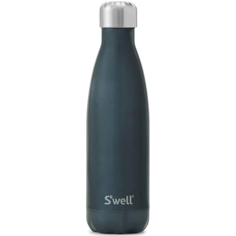 S’well Stainless Steel Water Bottle, 17oz, Blue Suede, Triple-Layered Vacuum Insulated Containers Keeps Drinks Cold for 36 Hours and Hot for 18, BPA Free, Perfect for On the Go