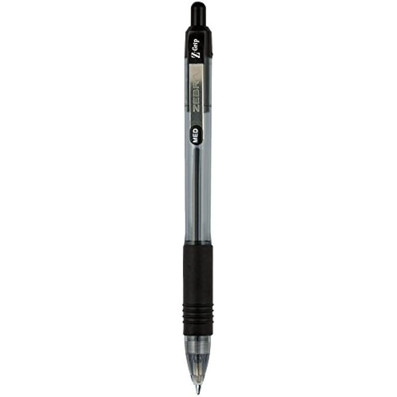 Zebra Pen Z-Grip Retractable Ballpoint Pen, Medium Point, 1.0mm, Black Ink, 18-pack
