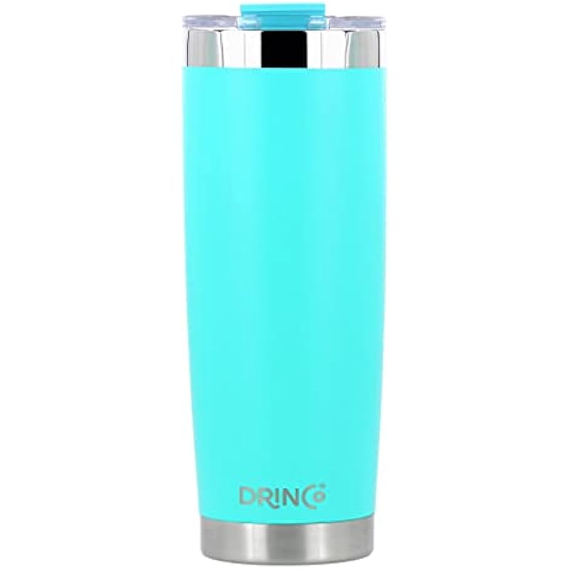 Drinco – 20 oz Stainless Steel Tumbler | Double Walled Vacuum Insulated Mug With Lid, 2 Straws, For Hot & Cold Drinks (20oz, 20oz Teal), 1 Count (Pack of 1)