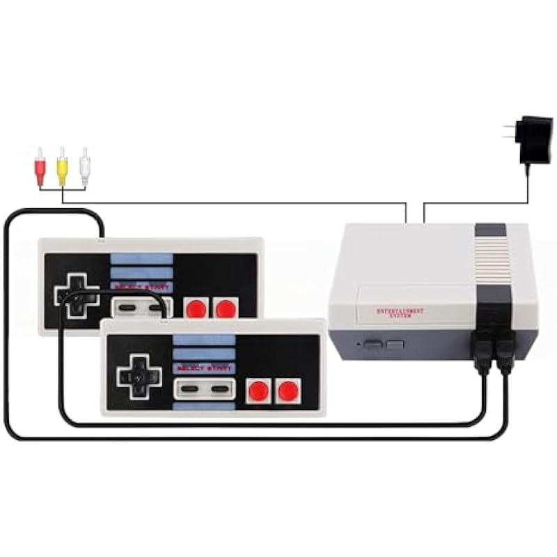 Retro Game Console – Classic Mini Retro Game System Built-in 620 Games and 2 Controllers, Old-School Gaming System for Adults and Kids，8-Bit Video Game System with Classic Games