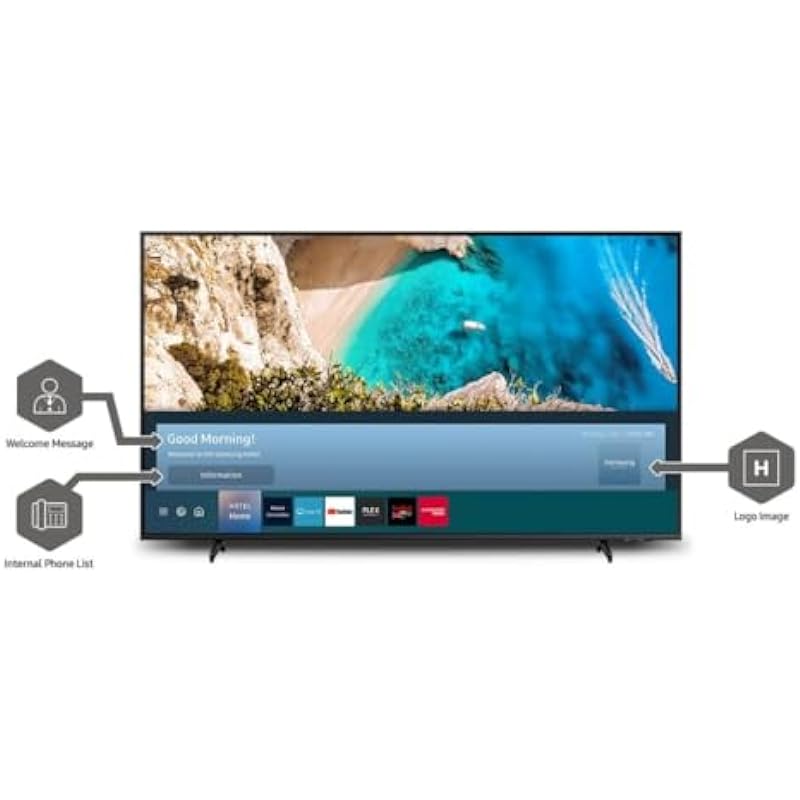 SAMSUNG 75-Inch QLED Hotel HQ60A Smart TV Series 4K (3,840 x 2,160) Dual LED Quantum Dot Processor