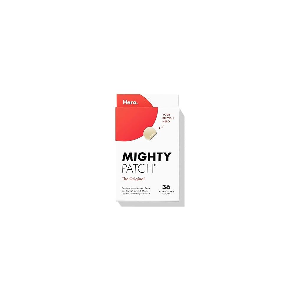 Mighty Patch™ Original Patch from Hero Cosmetics – Hydrocolloid Acne Pimple Patch for Covering Zits and Blemishes, Spot Stickers for Face and Skin (36 Count)