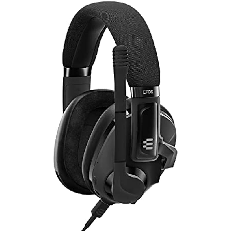 EPOS H3 Hybrid – Closed Acoustic Gaming Headset with Bluetooth – USB-A PC & 3.5mm Console Cable – Dual Microphones – Lightweight – Easy Adjustment – Long Battery Life – Multi-Platform Compatible Black