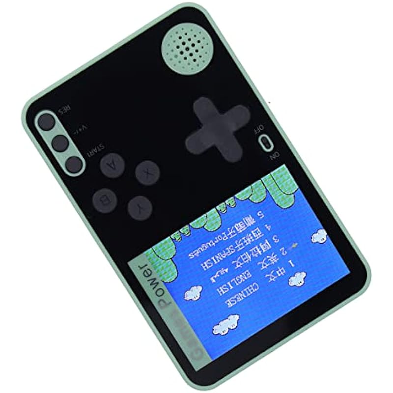 Retro Handheld Games Console, 500 Classic Popular Games, 2.4In HD Color Screen, Ultra Slim Card Gaming Player, Portable Arcade Game Machine, Gifts for Boys Girls (Green)