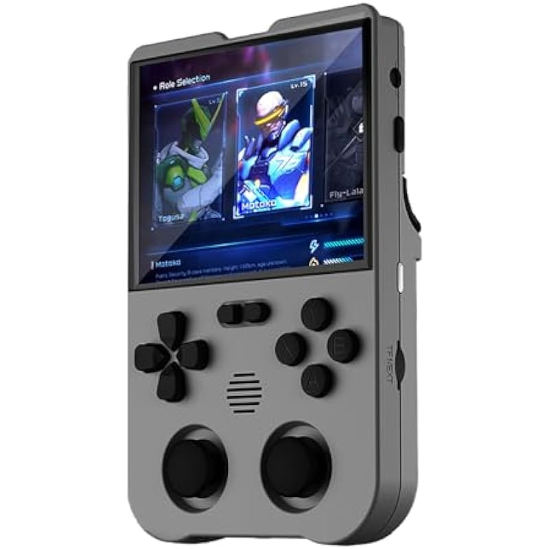 XU10 Retro Handheld Game Consoles, 3.5 inch IPS Screen, XU10 with a 64G Card Pre-Loaded 8000 Games, Support 20+ Kinds of Games Formats, with 3000 mAh Battery Life 6-8 Hours Dark Gray