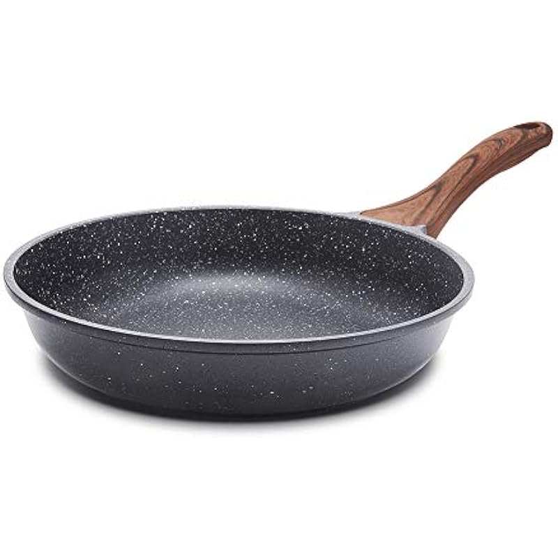 SENSARTE Nonstick Frying Pan Skillet, Swiss Granite Coating Omelette Pan, Healthy Stone Cookware Chef’s Pan, PFOA Free (8/9.5/10/11/12.5 Inch) (9.5 Inch)
