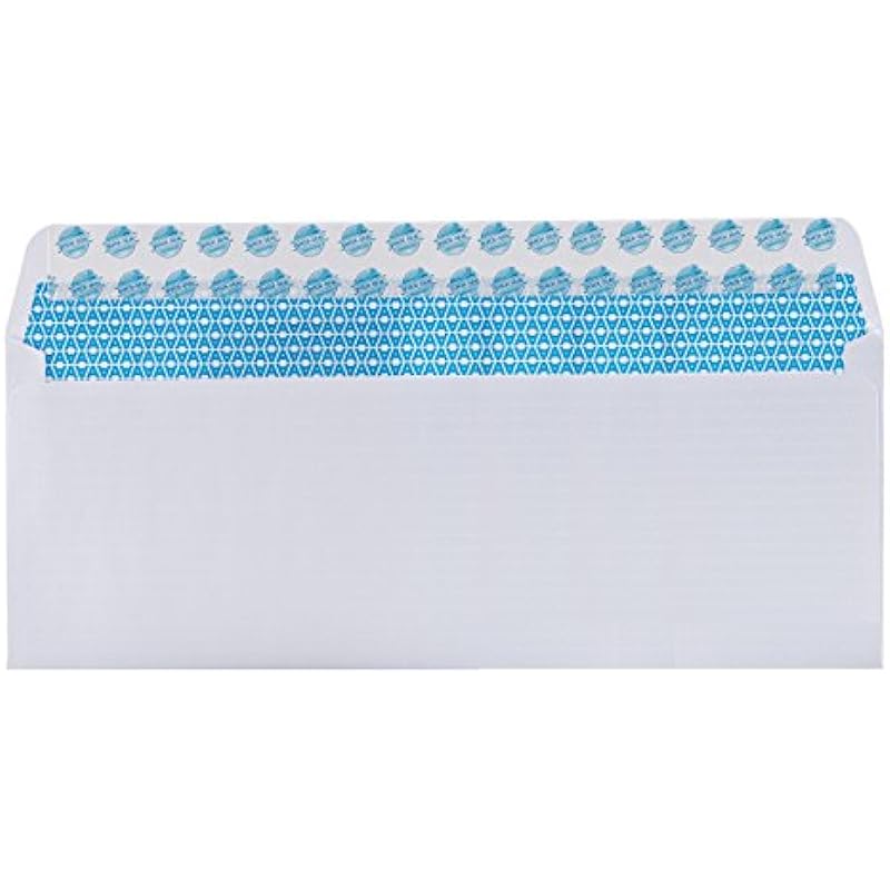 #10 Security Tinted Self-Seal Envelopes – No Window – EnveGuard, Size 4-1/8 X 9-1/2 Inches – White – 24 LB – 100 Count (34100)