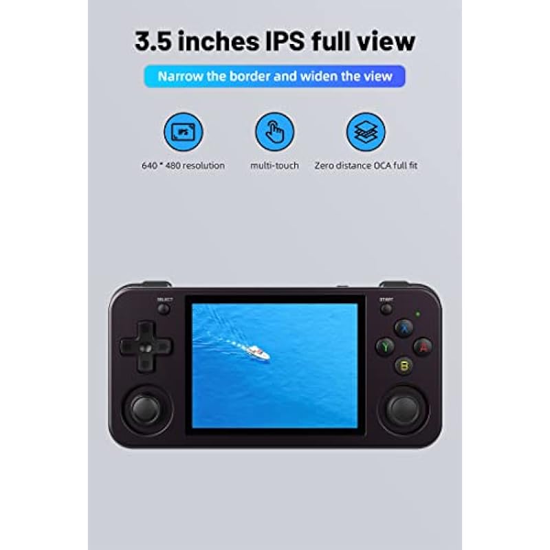 RG353M Metal Retro Game Handheld Game Console with Android 11 64bit Linux System 3.5’’ IPS Touch Screen Built-in 64G TF and Hall joystick