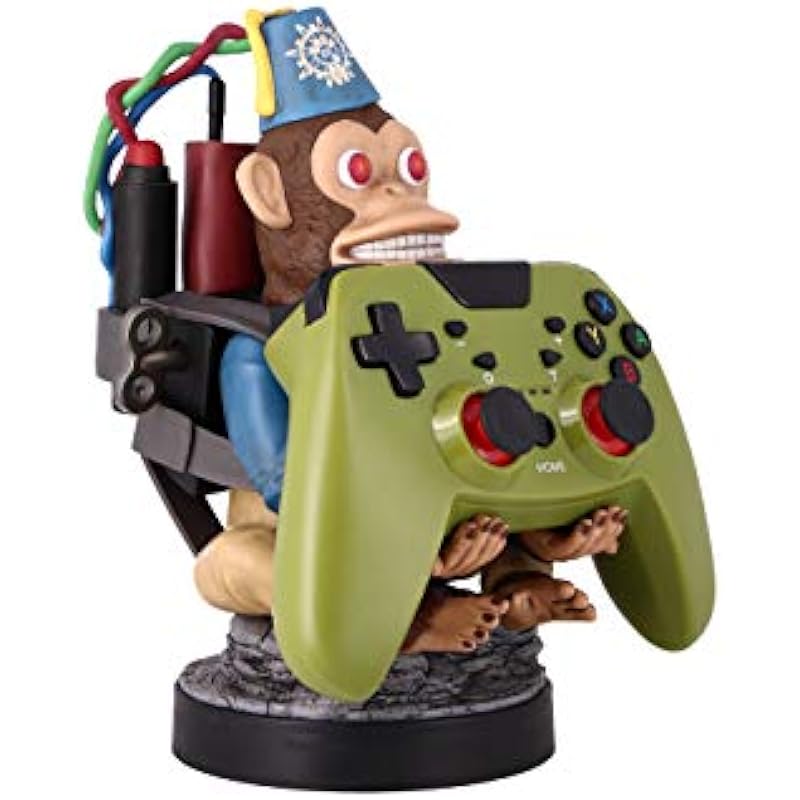 Exquisite Gaming: Call of Duty: Monkeybomb – Original Mobile Phone & Gaming Controller Holder, Device Stand, Cable Guys, Licensed Figure