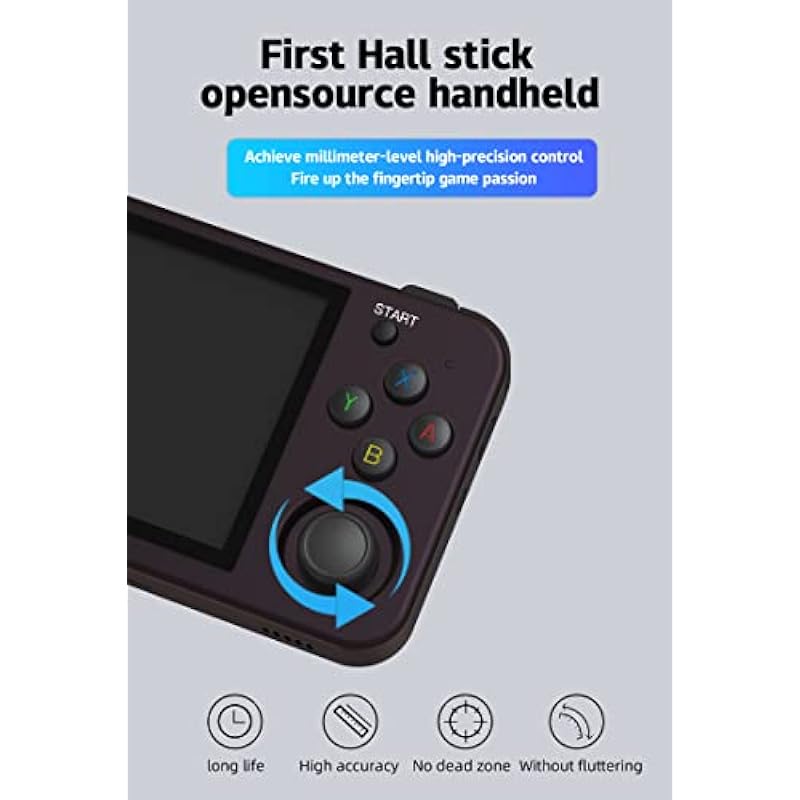 RG353M Metal Retro Game Handheld Game Console with Android 11 64bit Linux System 3.5’’ IPS Touch Screen Built-in 64G TF and Hall joystick