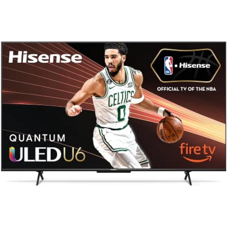 Hisense 50-Inch Class U6HF Series ULED 4K UHD Smart Fire TV (50U6HF) – QLED, 600-Nit Dolby Vision, HDR 10 plus, 240 Motion Rate, Voice Remote, Compatible with Alexa, Black