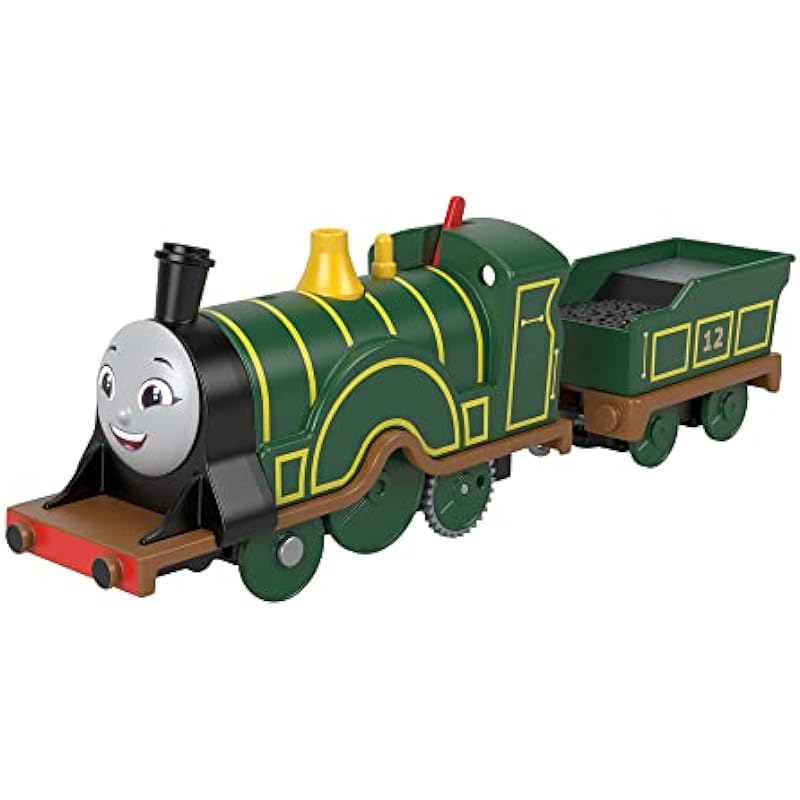Thomas & Friends Motorized Toy Train Emily Battery-Powered Engine with Tender for Preschool Pretend Play Ages 3+ Years