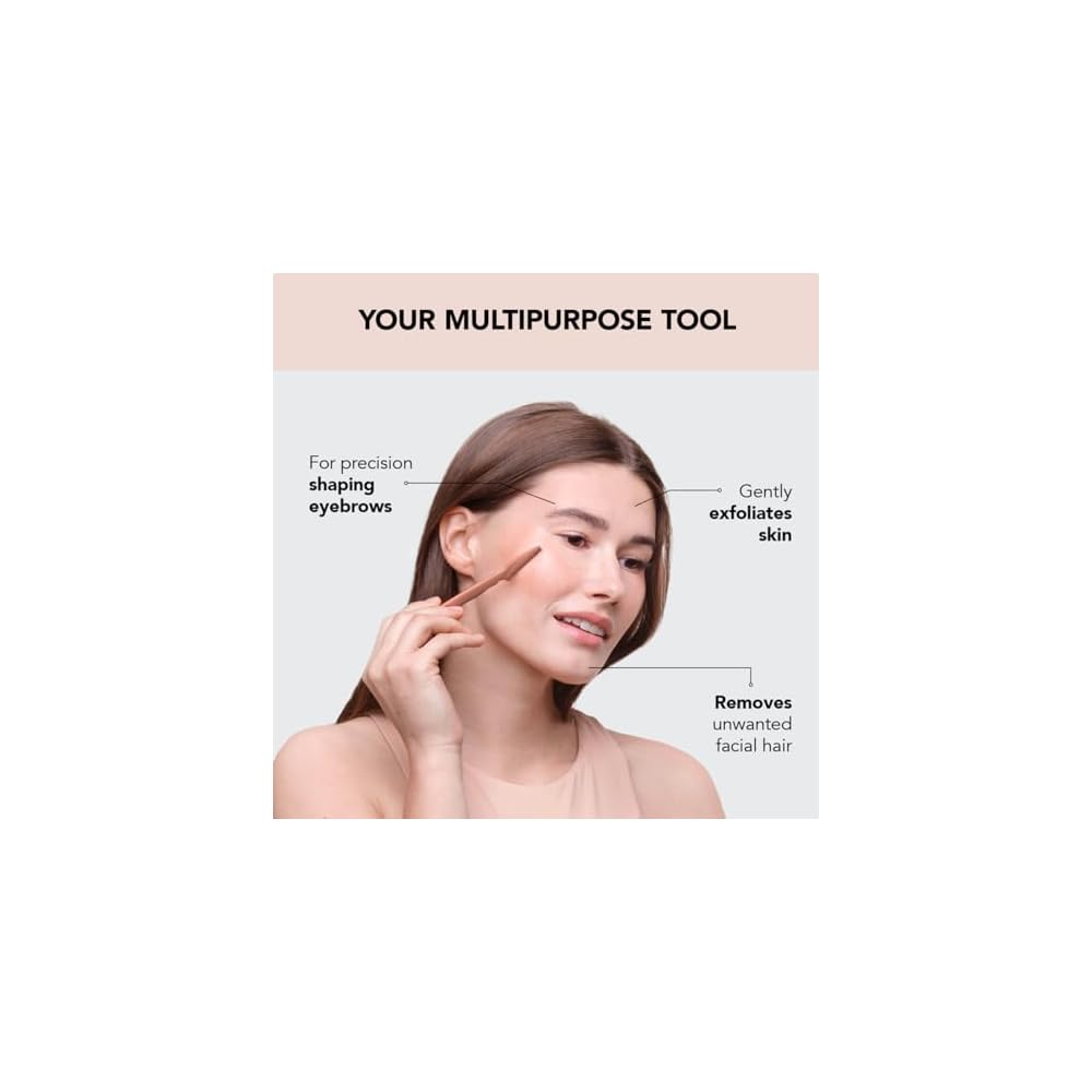 Kitsch Dermaplaning Tool – Face Razors for Women | Eyebrow Razor & Face Shaver for Women | Facial Hair Removal for Women | Dermaplane Razor for Women Face, 12 pc (Terracotta)