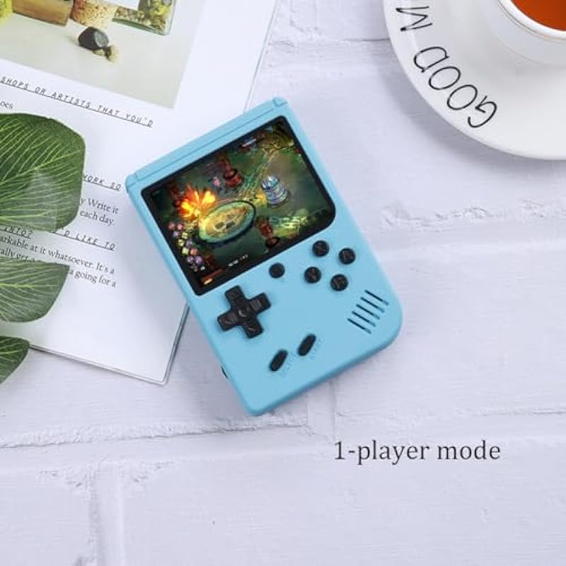 Handheld Game Console for Kids Built-in 500 Games, Retro Mini Game Player for Boys and Girls Preload Games, Children and Adults Classic Game Machine 2 Players(Blue)