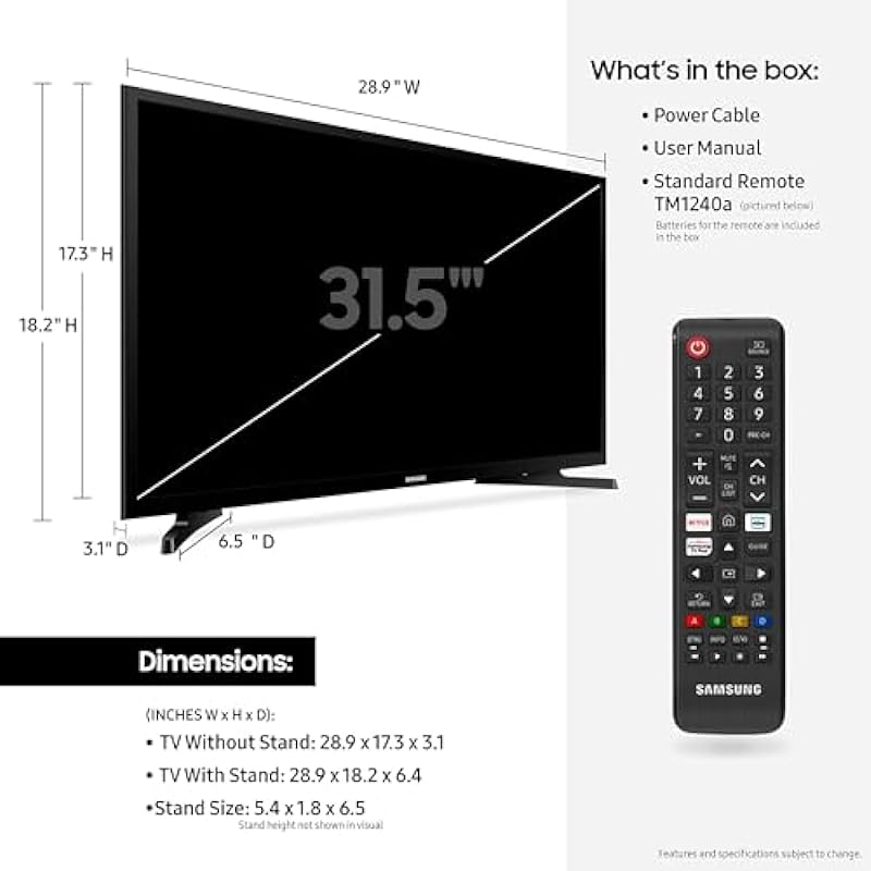 SAMSUNG 32-inch Class LED Smart FHD TV 1080P (UN32N5300AFXZA, 2018 Model), Black
