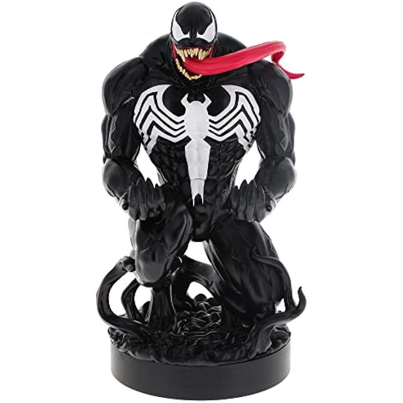 Exquisite Gaming: Marvel: Venom – Original Mobile Phone & Gaming Controller Holder, Device Stand, Cable Guys, Licensed Figure