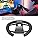 Gaming Racing Wheel,Steering Wheel for PC,Game Steering Wheel, Lightweight Handle Flexible Precise Cutout Racing Game Driving Controller for PS5 Console