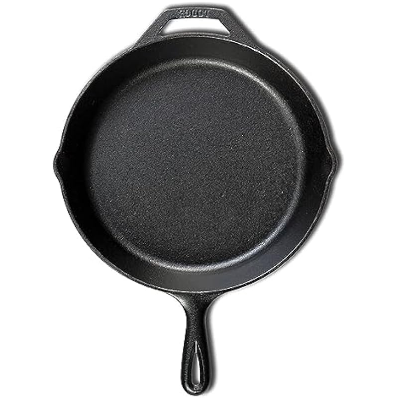 Lodge 10.25 Inch Cast Iron Pre-Seasoned Skillet – Signature Teardrop Handle – Use in the Oven, on the Stove, on the Grill, or Over a Campfire, Black