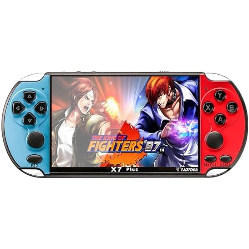 X7Plus 5.1 inch Handheld Game Console Supports 10500+ Free Games PS1/GBC/GBA/FC/MD/Arcade, Dual Joystick Portable Retro Game Console/MP3/MP4/MP5/Video/Music Kids Adult Birthday Gifts