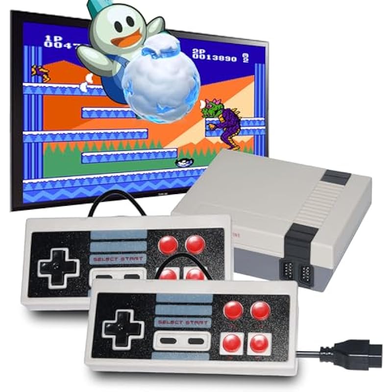 Classic Mini Console 8-Bit Video Retro Game System Built-in with 777 Classic Old-School Games Dual Players Mode Console for Adults Kids Christmas/Birthday/Thanksgiving/Valentine Gift