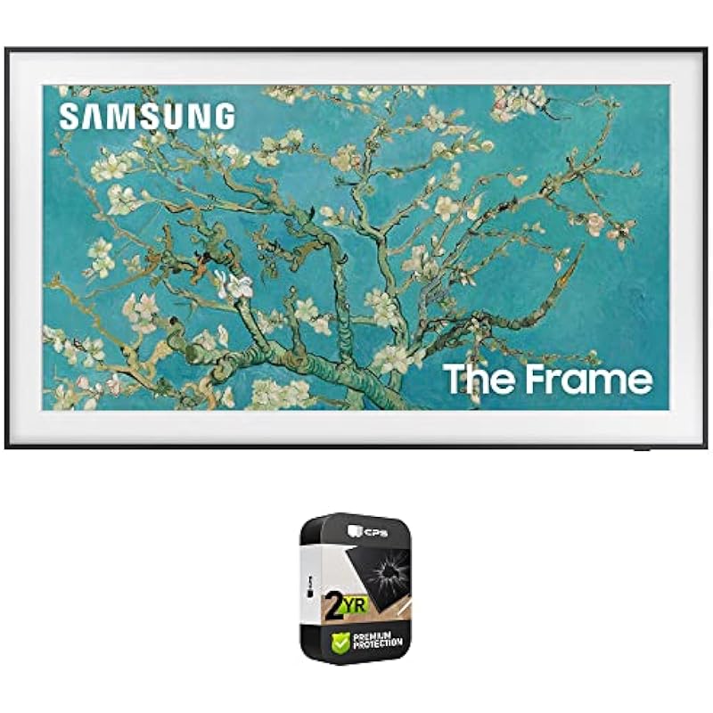Samsung QN32LS03CB 32 inch The Frame QLED HDR 4K Smart TV Bundle with 2 YR CPS Enhanced Protection Pack (2023 Model)