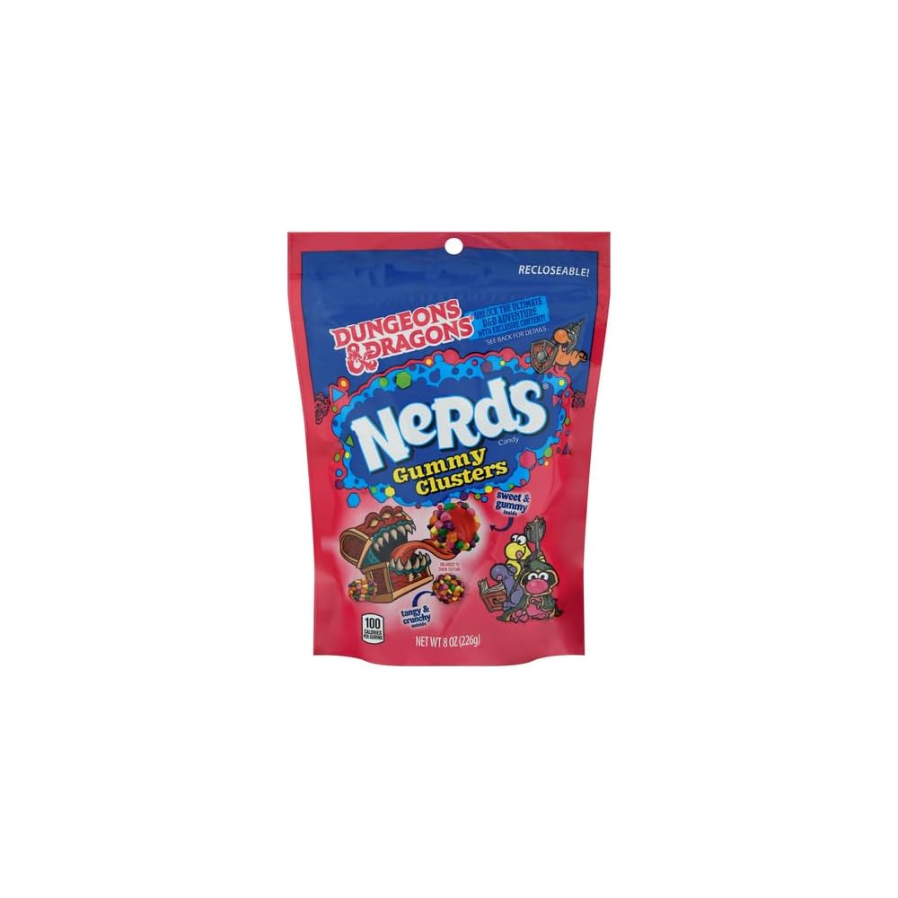 Nerds Gummy Clusters Candy, Rainbow, Resealable 8 Ounce Bag