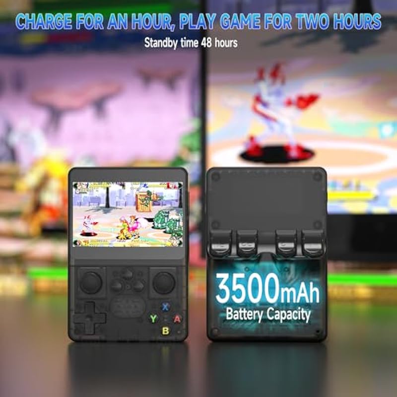 YCCSKY Retro Handheld Game Console, R35S Portable Console Built-in 15+ Emulator and 12+64G TF Card 5000+ Classic Games, Pocket Games Emulator with 3.5inch IPS 640×480 Screen / 3500mAh 7+Hours Battery