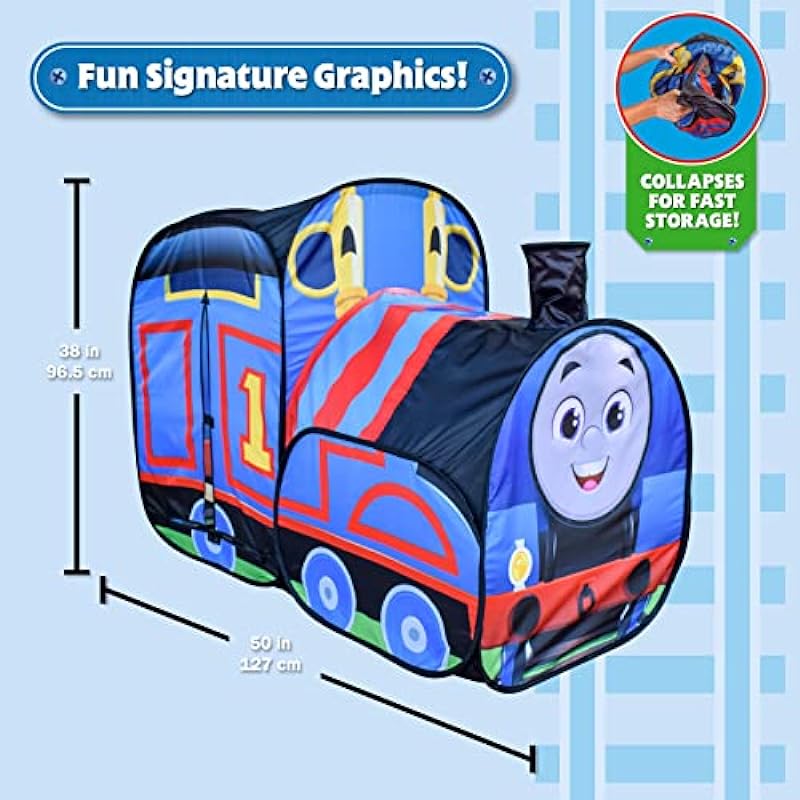 Thomas & Friends Tent – Pop Up Play Tent for Kids – Big Thomas The Train Toys – Sunny Days Entertainment