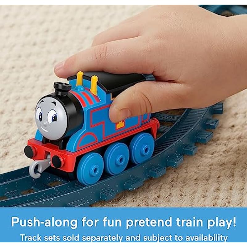 Thomas & Friends Diecast Toy Trains, The Track Team Engine Pack, 10 Push-Along Vehicles for Preschool Pretend Play Ages 3+ Years