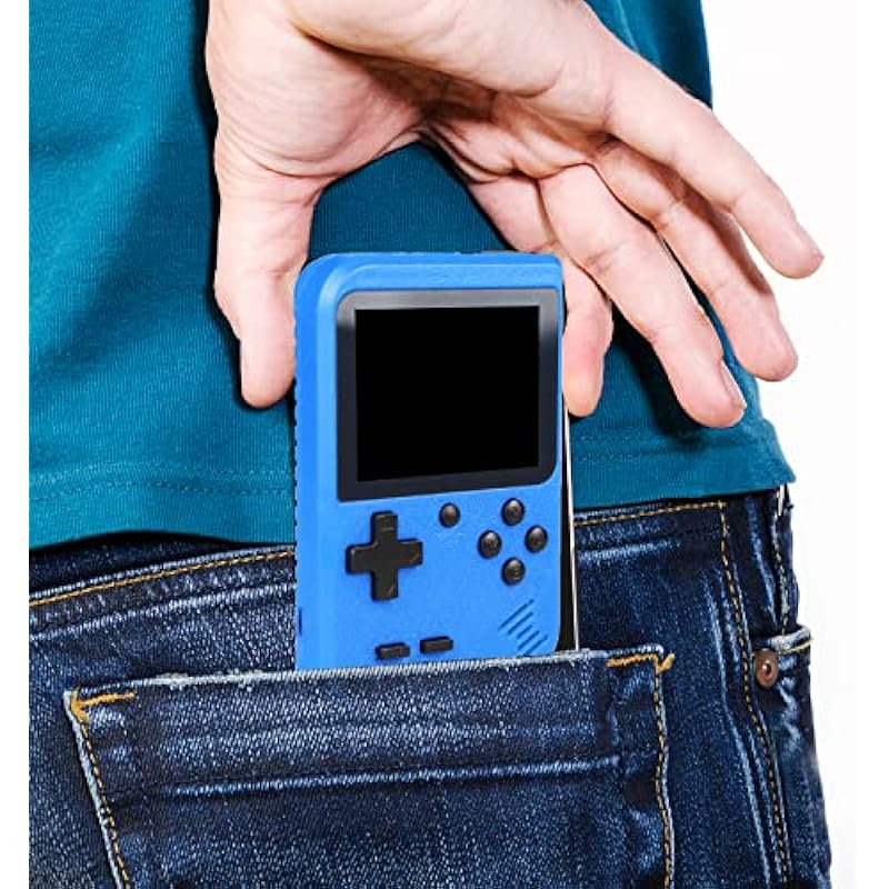 Retro Handheld Game Console, Portable Retro Video Game Console with 500 Classical Games, 3.0-Inch Screen 1020mAh Rechargeable Battery Support for Connecting TV and Two Players（Blue