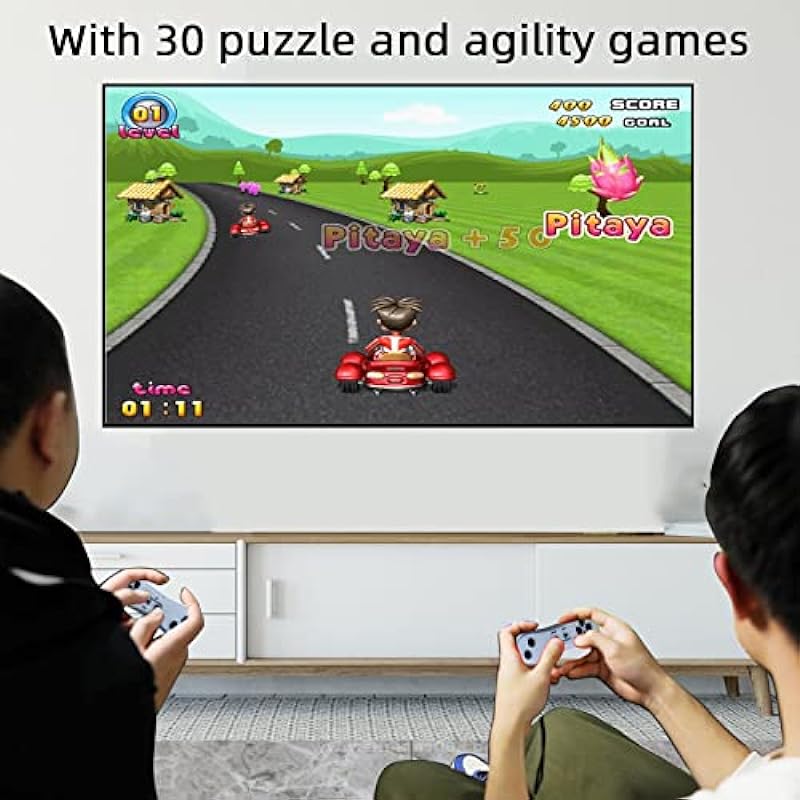 TV Game Console Built in 883 Games, 2 Players Retro Video Game Machine with 2.4G Wireless Handheld Gamepad Somatosensory Control,HD Plug and Play, Kid Adult Interactive&Puzzle Game,Grey