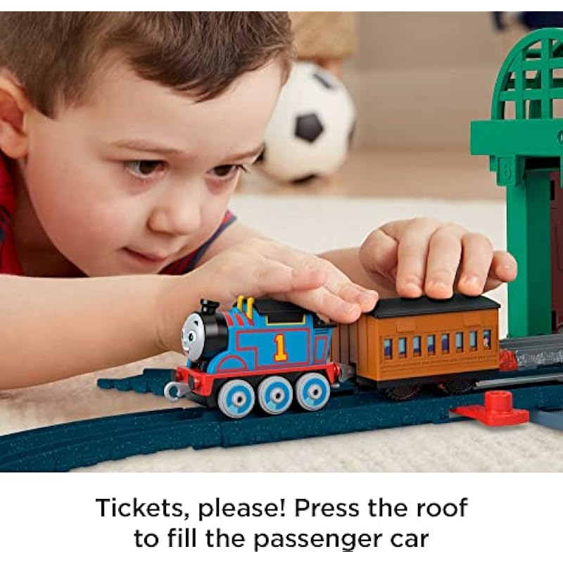 Thomas & Friends Diecast Train & Track Set Knapford Station 2-in-1 Playset & Storage Case for Preschool Kids Ages 3+ Years