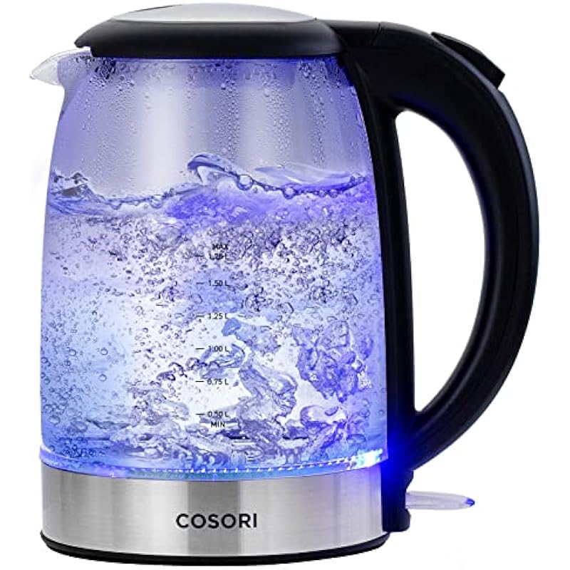 COSORI Electric Kettle, Tea Kettle Pot, 1.7L/1500W, Stainless Steel Inner Lid & Filter, Hot Water Kettle Teapot Boiler & Heater, Automatic Shut Off, BPA-Free, Black