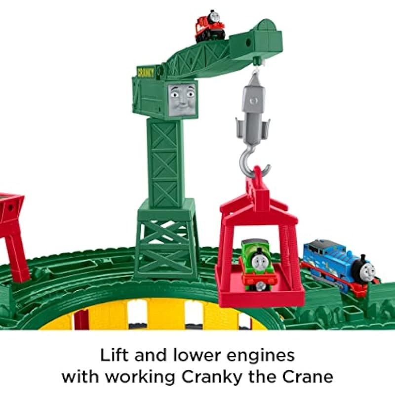 Thomas & Friends Train Set, Super Station, Extra Large Race Track with Motorized Thomas, Diecast Percy & MINIS James for Ages 3+ Years