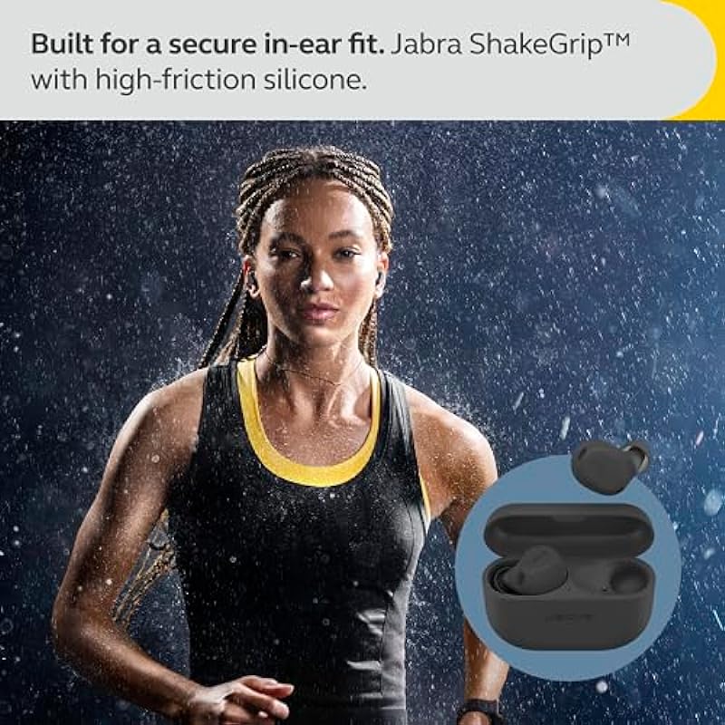 Jabra Elite 8 Active – Best and Most Advanced Sports Wireless Bluetooth Earbuds with Comfortable Secure Fit, Military Grade Durability, Active Noise Cancellation, Dolby Surround Sound – Dark Grey