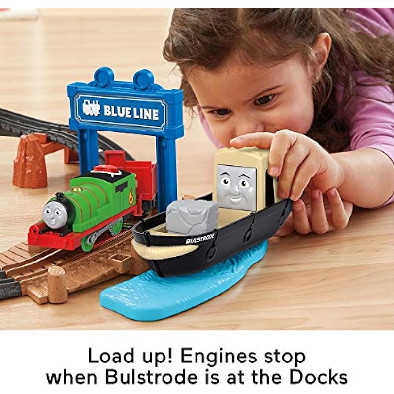 Thomas & Friends Talking Thomas & Percy Train Set, Motorized Train and Track Set for Preschool Kids Ages 3 Years and Older