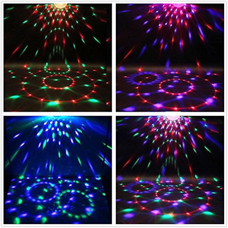 Disco Ball Disco Lights-COIDEA Party Sound Activated Storbe Light With Remote Control DJ Lighting,Led 3W RGB Light Bal, Dance lightshow for Home Room Parties Kids Birthday Wedding Show Club Pub