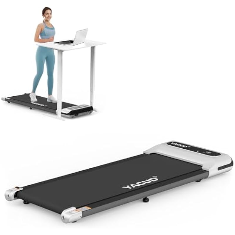 Under Desk Treadmill, Walking Pad for Home and Office, 2.5 HP Portable Walking Jogging Running Machine with Remote Control and LED Display, Sliver